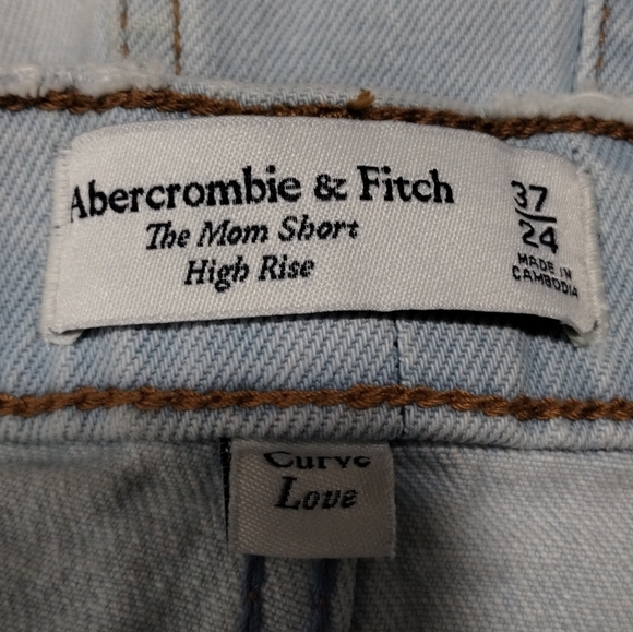 Abercrombie & Fitch High Rise Mom Shorts Curve Love Size 37 / 24 - Picture 5 of 9